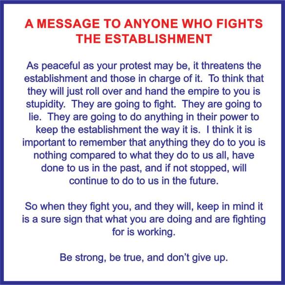 if you challenge the establishment